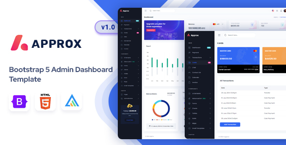 Approx - HTML  Admin & Dashboard Template