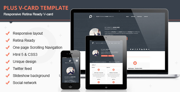 Plus Html V-card Template