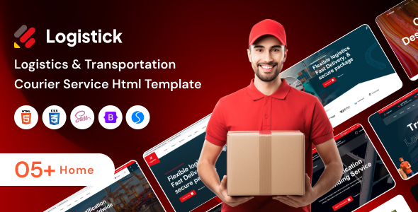 Logistick - Logistics & Transportation, Cargo, Freight, Courier Service Html Template