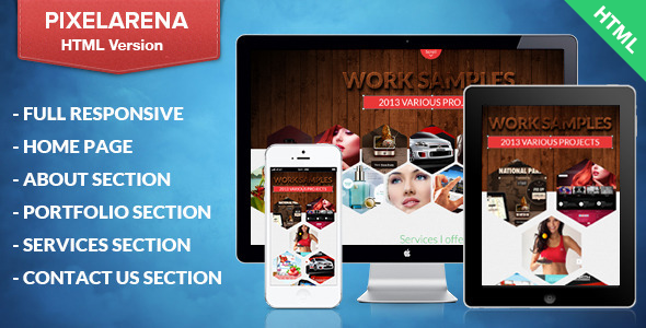 PixelArena - Responsive HTML Single Page Portfolio