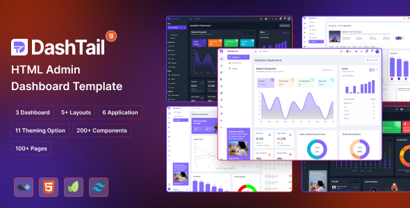 Dashtail Alpine – Tailwind, Alpine Js Admin Dashboard Template