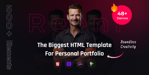 Reeni – Personal Portfolio CV & Resume HTML Template