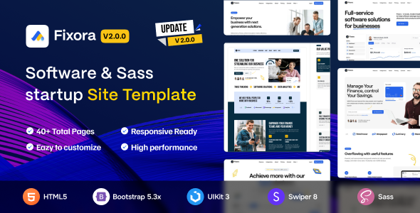 Fixora - Software, SaaS & Startup HTML5 Template