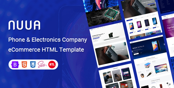 Nuua - Mobile Phone & Electronics Company and eCommerce HTML Template
