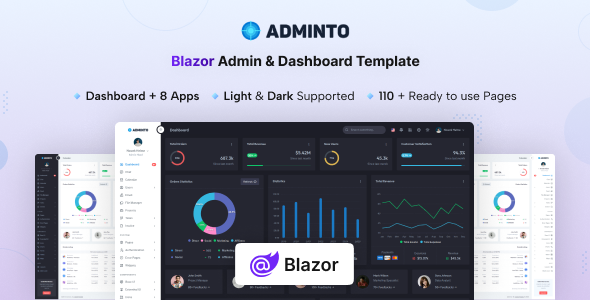 Adminto - Blazor Admin & Dashboard Template