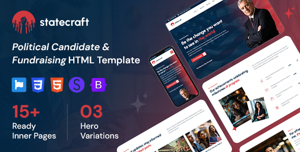 Statecraft - Political Candidate & Fundraising HTML Template