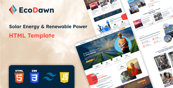 EcoDown - Solar Energy & Renewable Power HTML Template
