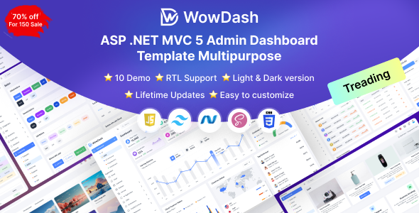 WowDash - ASP .NET MVC 5 - Tailwind CSS - Admin Dashboard Template