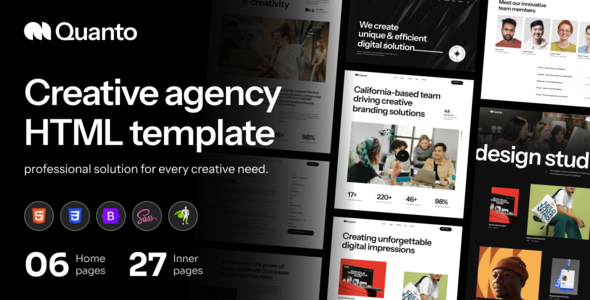 Quanto - Creative Agency & Portfolio HTML Template