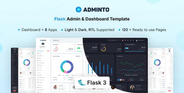 Adminto - Flask Admin & Dashboard Template