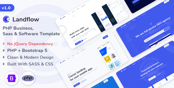 Landflow - PHP Multipurpose Business, Saas & Software Template