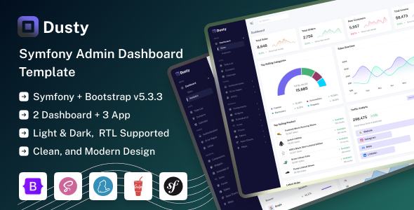 Dusty - Symfony Admin & Dashboard Template
