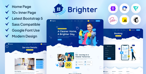 Brighter | Cleaning Service HTML Template