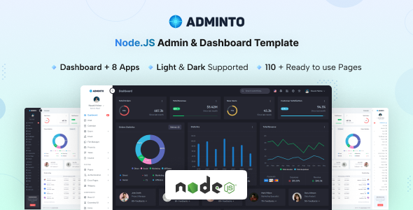 Adminto - NodeJs Admin & Dashboard Template