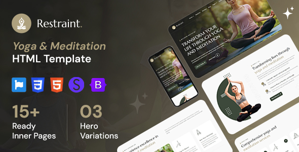 Restraint - Yoga and Meditation HTML Template