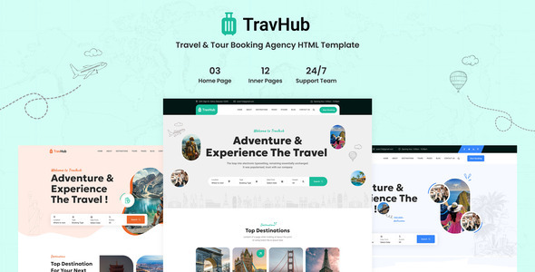 Travhub – Tour & Travel Booking HTML Template