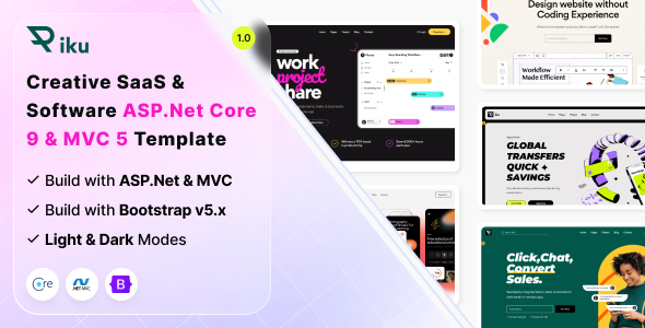 Piku - Creative Saas & Software ASP.Net Core 9 & MVC 5 Template