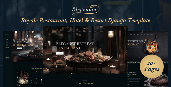Elegencia - Royale Restaurant, Hotel & Resort Django 5 Template