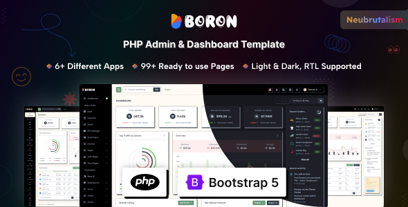 Boron - PHP Admin & Dashboard Template