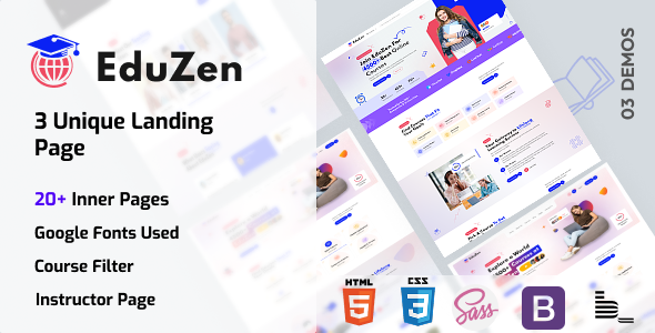 Eduzen | Online Courses & Education HTML Template