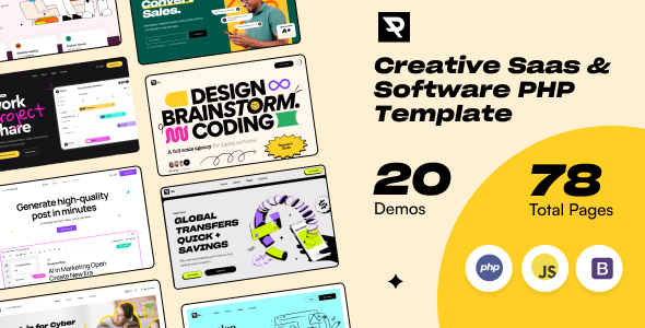 Piku - Creative Saas & Software PHP Template