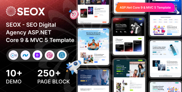 SEOX - ASP.NET Core 9 & MVC 5 SEO & Digital Marketing Agency Template