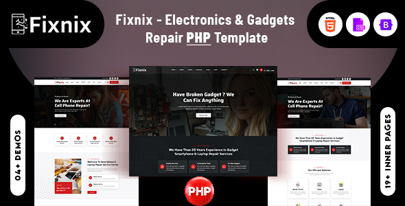 Fixnix - Electronics & Gadgets Repair PHP Template