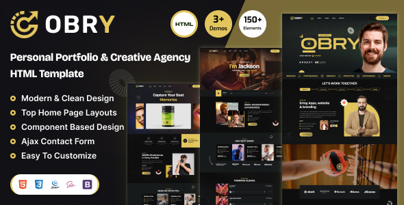 Obry - Personal Portfolio & Creative Agency HTML Template