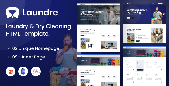 Laundre - Laundry & Dry Cleaning HTML Template.