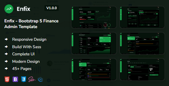 Enfix - Bootstrap 5 Finance Admin Dashboard HTML Template