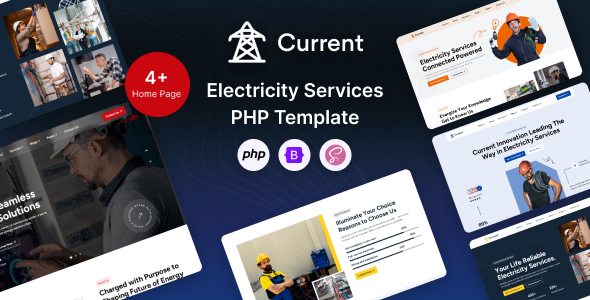 Current – PHP Electricity Services Template