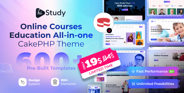 HiStudy - Online Courses & Education CakePHP Template