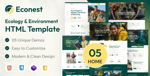 Econest - Ecology & Environment Html 5 Template