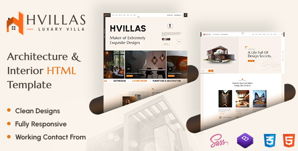 Hvillas - Architecture & Interior HTML Template