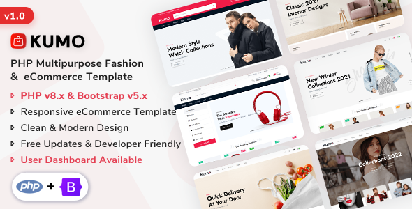 Kumo - PHP Multipurpose Fashion & eCommerce Template