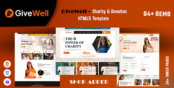 Givewell - Charity & Donation HTML5 Template