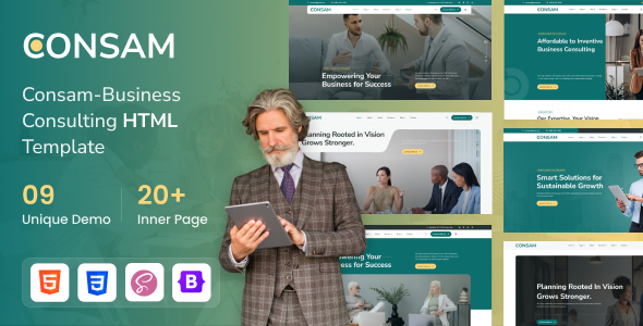 Business Consulting HTML Template | Consam