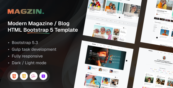 Magzin - Creative Magazine & Blog HTML Template