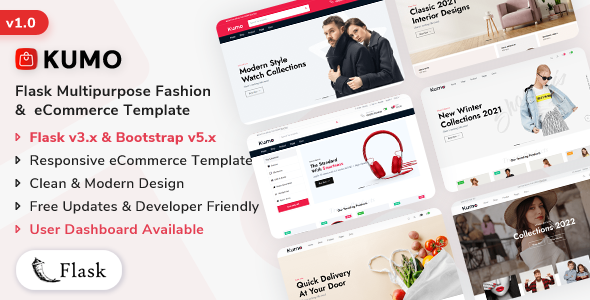 Kumo - Flask Multipurpose Fashion & eCommerce Template