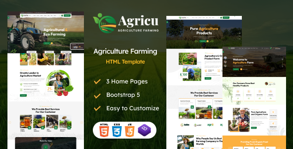 Agricu - Agriculture Farming HTML Template