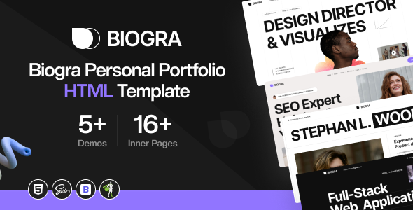 Biogra - Personal Portfolio HTML Template