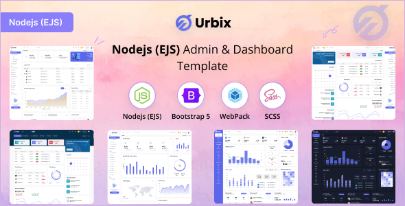 Urbix - Nodejs Admin & Dashboard Template