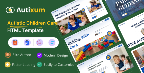 Autixum - Autistic Children Care HTML Template