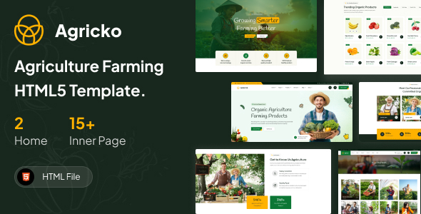 Agricko - Agriculture Farming HTML Template