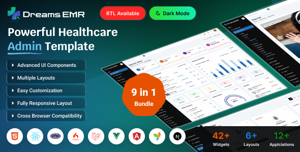 Dreams EMR - Healthcare & Hospital Admin Dashboard for EMR Systems