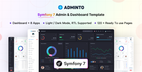 Adminto - Symfony Admin Dashboard Template