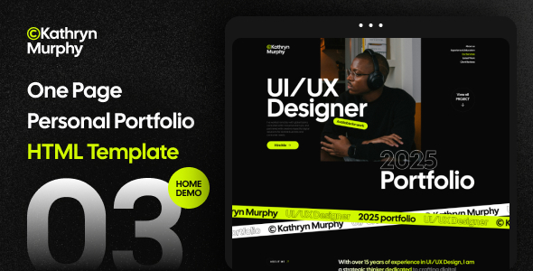 Kathryn Murphy - One Page Personal Portfolio HTML Template