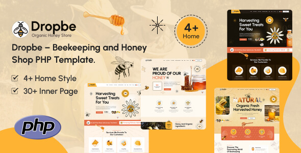 Dropbe – Beekeeping and Honey Shop PHP Template