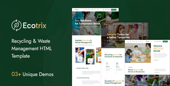 Ecotrix | Recycling & Waste Management HTML Template
