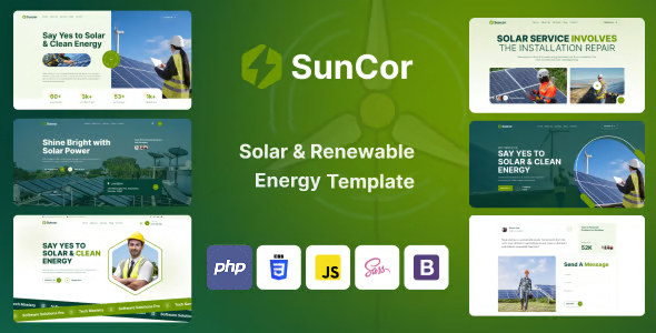Suncor - Solar & Renewable Energy PHP Template